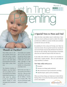 Just In Time Parenting Example Issue