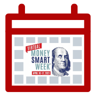 Graphic illustration of a calendar with the Virtual Money Smart Week logo placed inside of the calendar. 