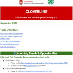 Cover of September 2022 Cloverline Newsletter