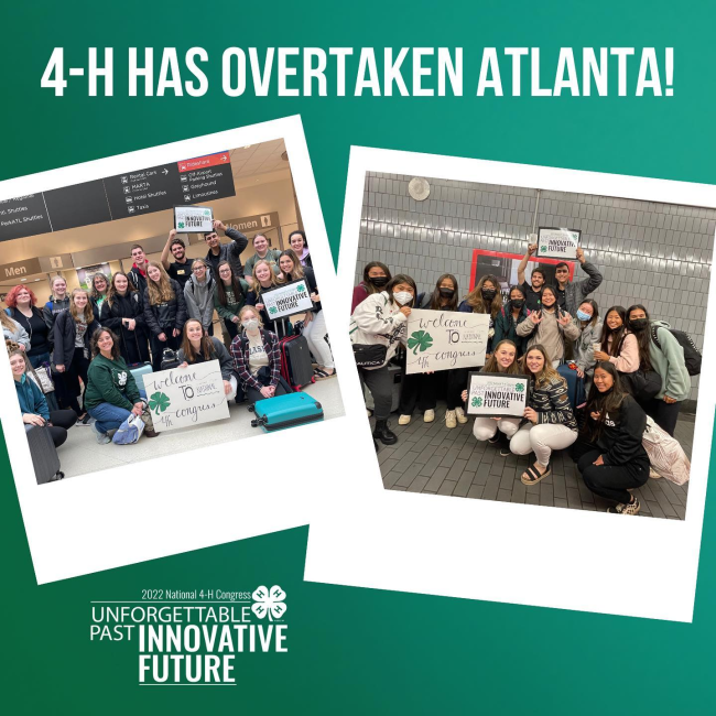 4-H has overtaken Atlanta! 2022 National 4-H Congress, Unforgettable past, Innovative future, with photos of 4-H youth