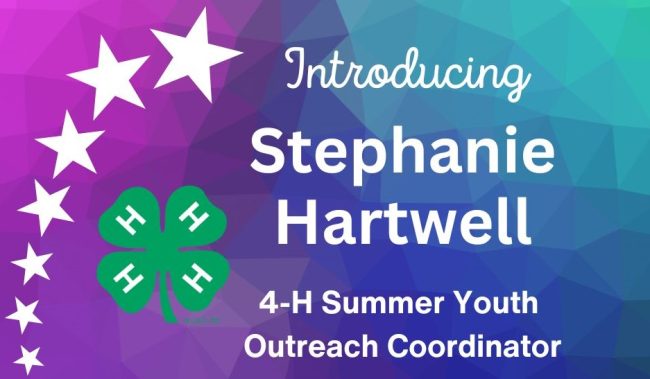 Introducing Stephanie Hartwell, 4-H Summer Youth Outreach Coordinator