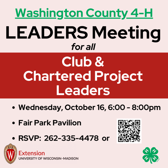 "leaders meeting for all club and chartered project leaders" and detail text