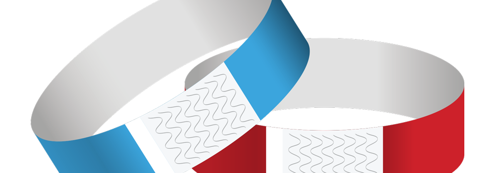 two paper wristbands