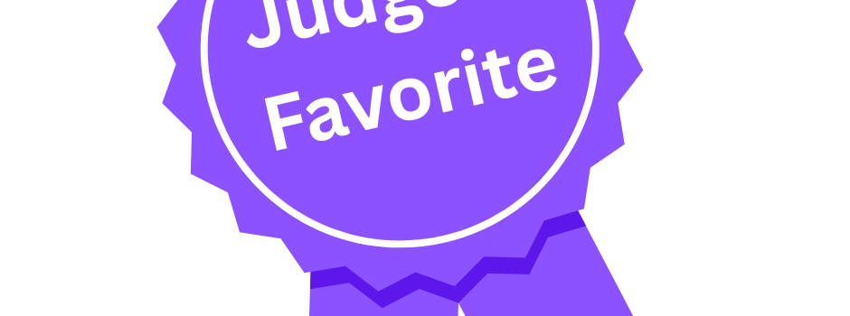 Judge's Favorite purple award ribbon