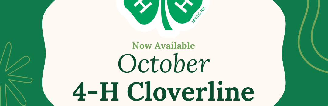 October 4-H Cloverline Newsletter