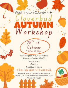 Cloverbud Autumn Workshop
