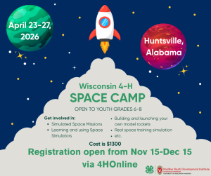 Space Camp registration now open