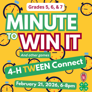 February 21st TWeen Connect: Minute to Win It and other games