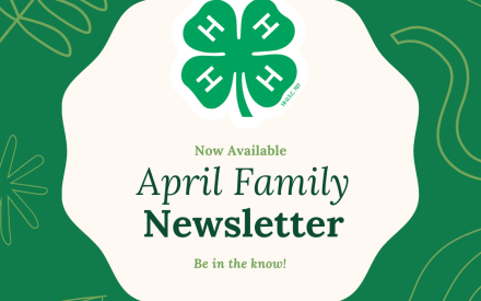 April Cloverline 4-H newsletter now posted