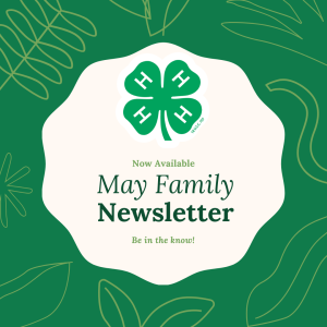 May Cloverline 4-H newsletter now posted
