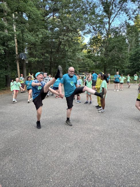 campers playing an outdoor game