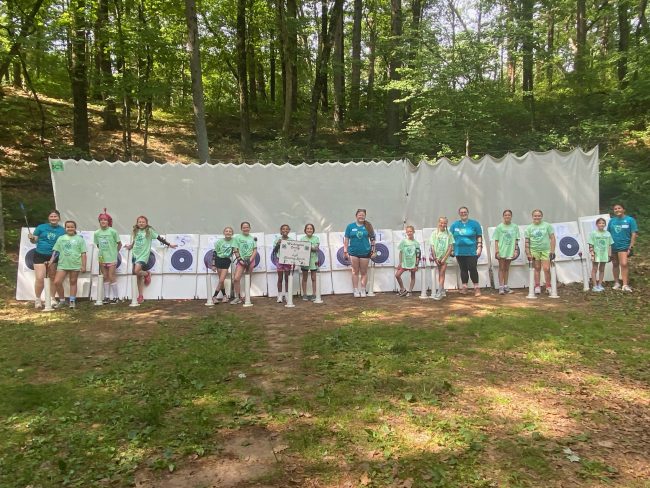 row of archery targets