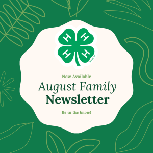 Now Posted: August Cloverline 4-H Newsletter