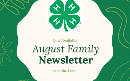 Now Posted: August Cloverline 4-H Newsletter