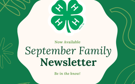 Now Posted: September Cloverline 4-H Newsletter